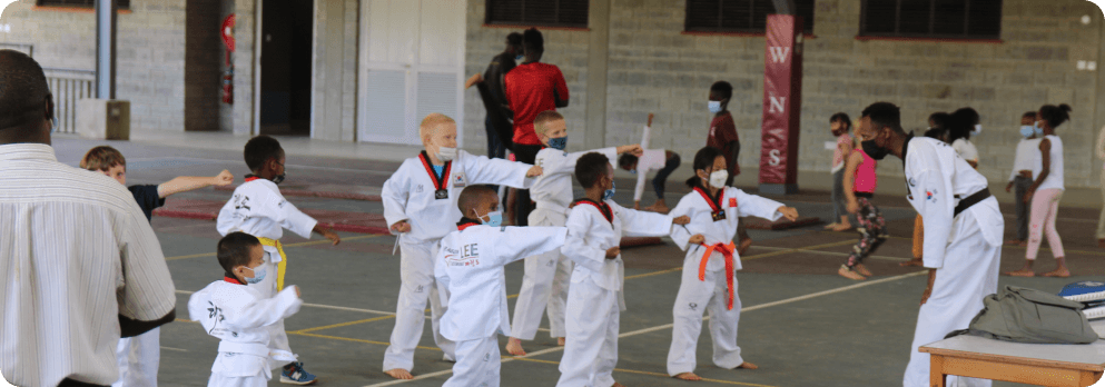 Karate session for students